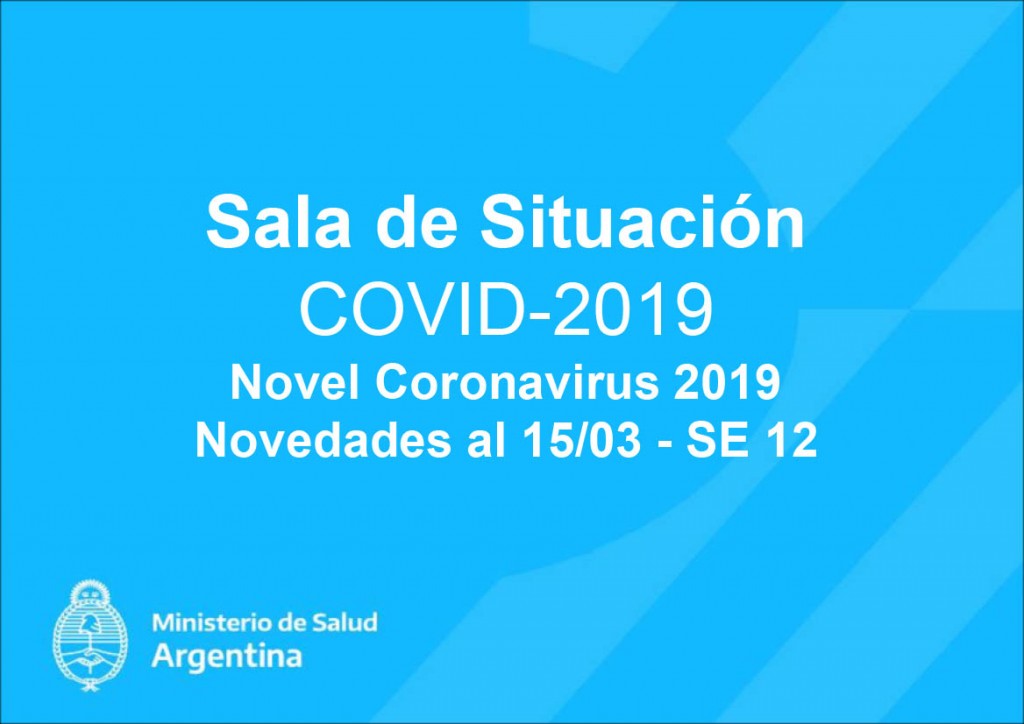Estado de situación COVID-2019 al 15 de marzo 2020